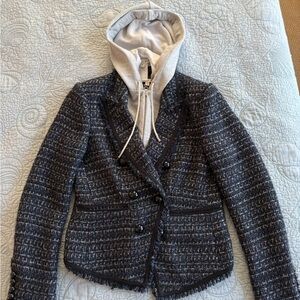 Veronica Beard Cooke blazer jacket, 2 pieces, sz 10,navy black silver Dickey inc